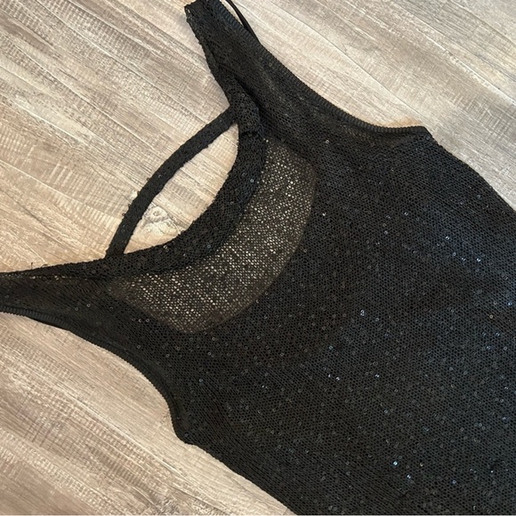 Sequin Knit Dress with Slip - Picture 4 of 10